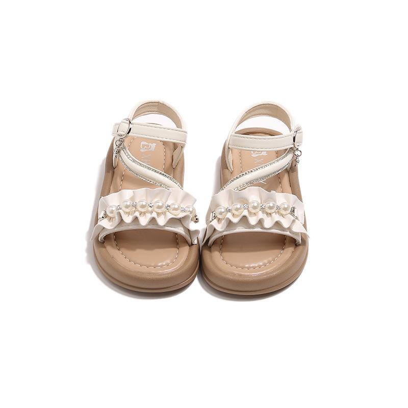 Girls' Sandals2026Summer New Children's Ballet-Style Princess Shoes with Bow and Lace for Baby Girls, Soft Sole Shoes