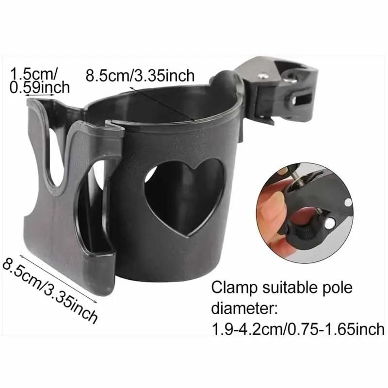 2-in-1 Baby Stroller Cup Holder Phone Holder Multifunctional Universal Infant Bottle Holder Stroller Accessories Cup Holder