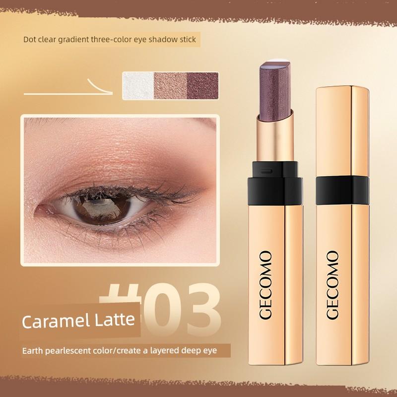 [Suitable for Beginners] Bean Bag Three Colors Eye Shadow Stick Eye Shadow Pen Highlight Brightening Waterproof Not Smudge One Touch Molding