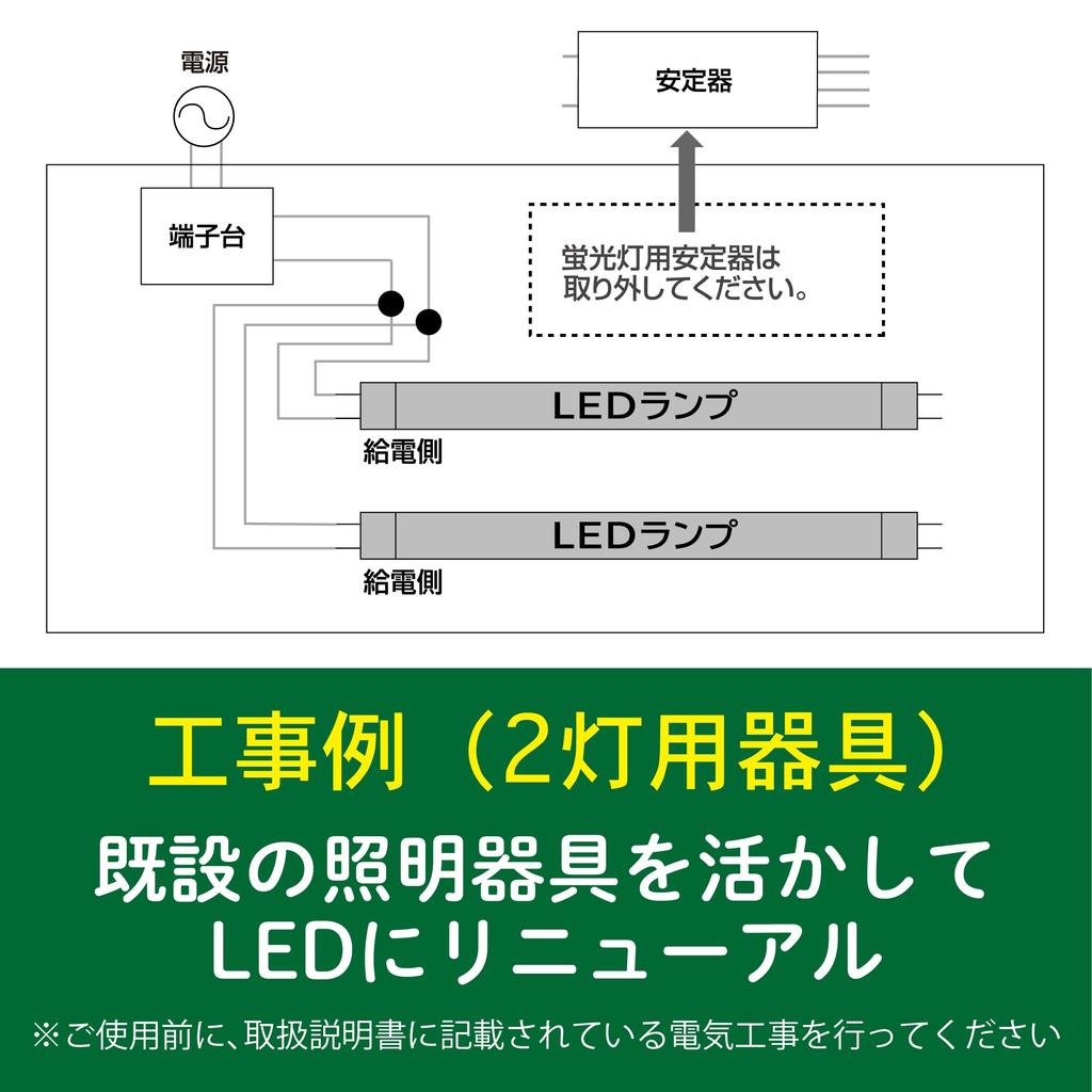 HotaluX Single-Sided Power Supply, Installation Required, 40-Watt Straight Fluorescent Lamp (Hf32 Equivalent), Compliant with Japan Lighting