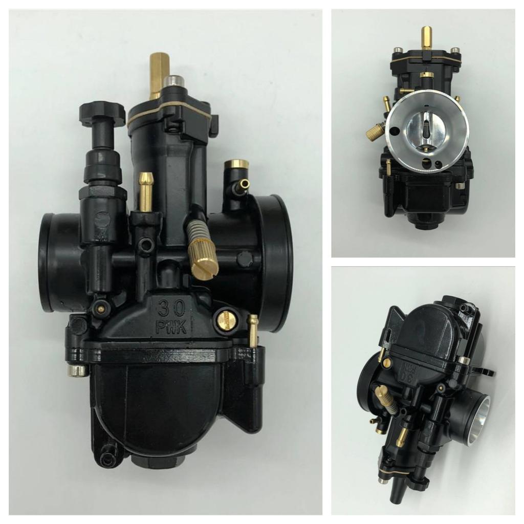 30mm Carburetor For Dirt Bike PWK Racing Flat Side Carb Scooter ATV Go Kart Pit