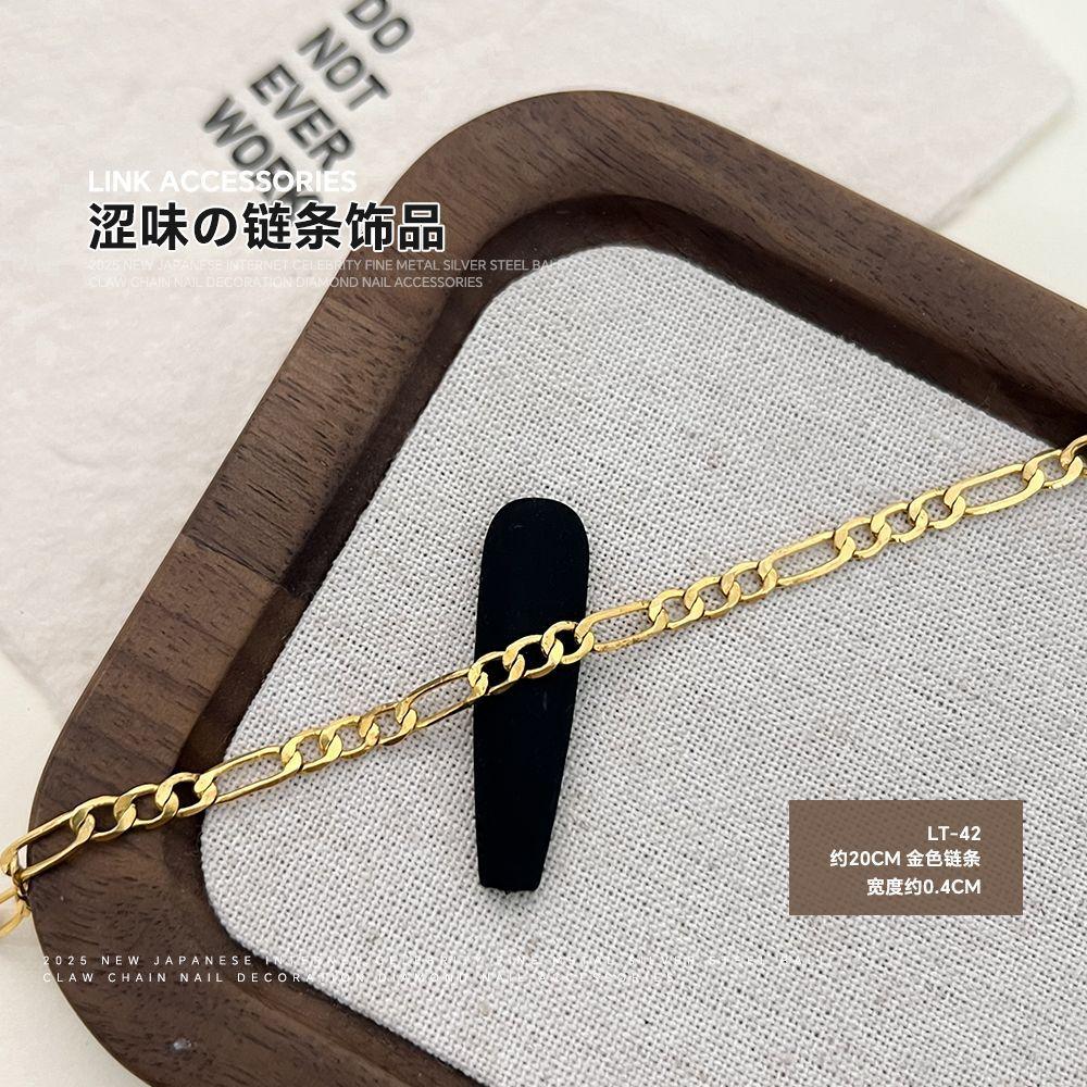 Internet Celebrity Astringent Chain Nail Accessories Japanese Pink Blue Mini Fine DIY Metal