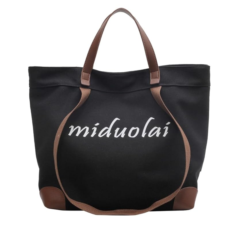 

[DMbinshun] tote bag ladies shoulder bag shoulder bag handbag Larger large capacity a4 bag canvas lightweight carry bag simple Fashionable casual