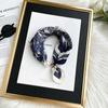 Magnetic Buckle Silk Scarf Headband Internet Celebrity New Magnetic Buckle Bracelet Small Long Women's Summer Casual Necklace Diamond Neck Band
