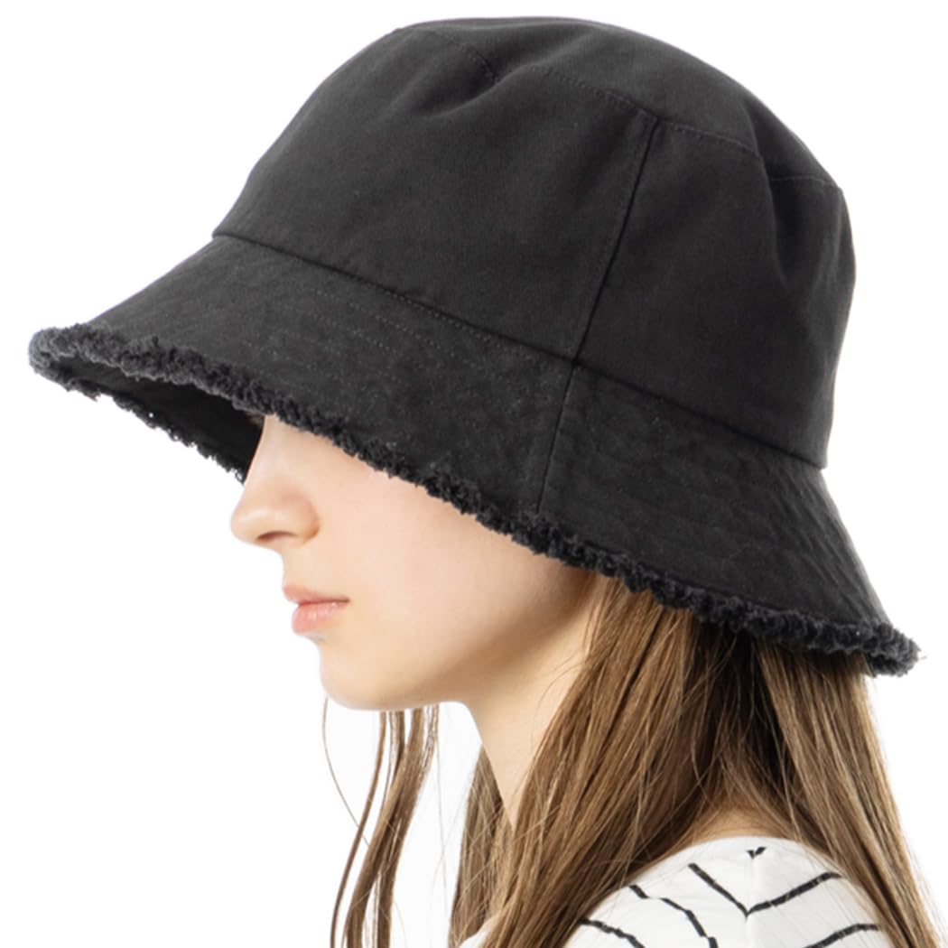 

маленькая бахрома ведро большая светлая УФ УФ прохладная до подбородка размер регулируемый [Loo&c] Женская шляпа, лицо, шляпа, размер, 100% блокировка, защита, чёрный