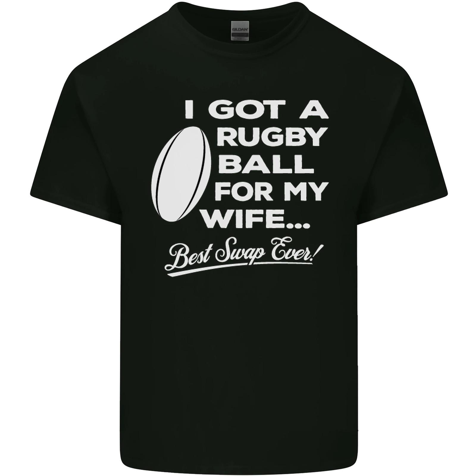 A Rugby Ball for My Wife Player Union Funny Mens Cotton T-Shirt Tee Top M