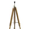 Vintage Brass & Wooden Tripod Floor Lamp with Shade & Bulb – Elegant Antique Home Décor Gift for Lovers, Friends & Family