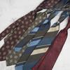 Men's Retro Floral Jacquard Tie, 8CM Wide, Coffee, Blue, Burgundy Stripes: Perfect for Formal and Casual Wear