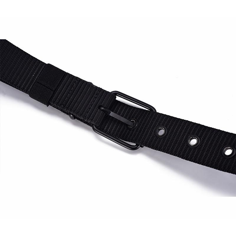 Casual Men'S Pin Buckle Canvas Belt Woven Nylon Outdoor Military Training Belt Unisex Belt