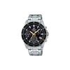 Edifice Multi-Function Watch With Water Resistance Minimalist Versatile Quartz Movement Stainless Steel Band Men Watches Black EFV-540D-1A9VUPRD