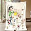 Soft Flannel Blanket Lightweight Cozy Bedroom Living Room CoverGaston Lagaffe