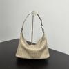 Large Woven Leather Tote Bag Women - Handmade Daily Shoulder Crossbody