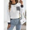 Women S Long Sleeve Striped Pocket Casual Sweater