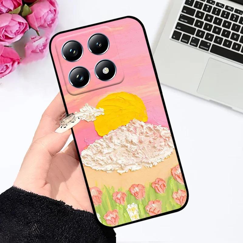 Cartoon Case For Xiaomi 14 14T Pro Fashion Printing Phone Protector Cover For Xiaomi Mi 14T 14 15 Soft TPU Silicone Funda Bumper