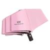 UV automatic black rubber sunshade, dual-purpose sun and rain protection, UV resistant folding sunshade