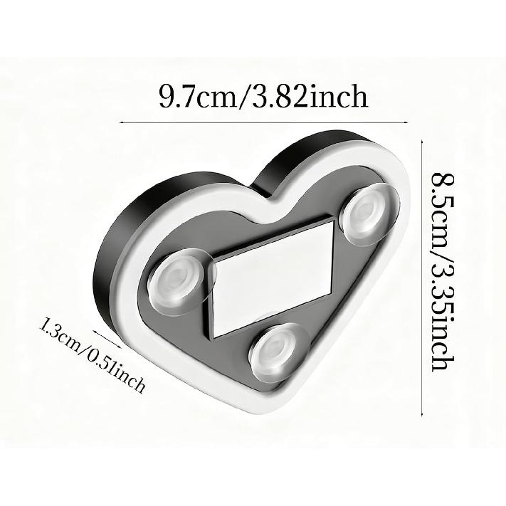 Romantic Heart-Shaped Car LED Ambient Light - Solar & Type-C Powered, 5 Lighting Modes, Universal Fit, for Women (Pink)