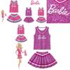 Barbie The Movie Purple Polyester Fiber Cosplay Dress For Kids Sizes)
