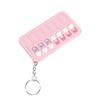 ABS Keychain Notebook Compact Portable Time Management Chart Quick Note Reminder Accessory For Daily Travel High Quality Material Fast Delivery