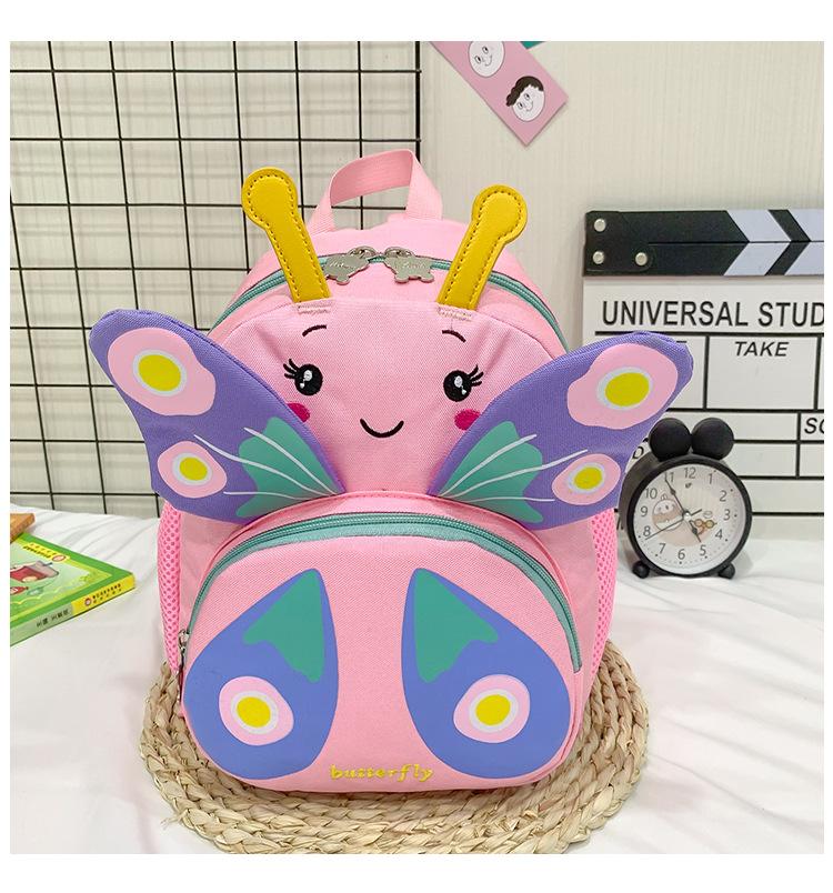 School Bag Children Children Anti-lost Backpack Girl Cute Cartoon Butterfly Preschool Backpack