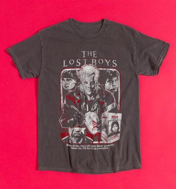 The Lost Boys Sleep All Day Wash Charcoal T-Shirt NT177 FREE SHIPPING 4XL