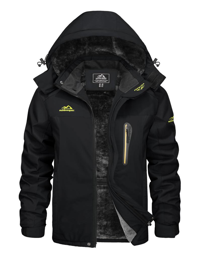 KEFITEVD Mountain Winter Warmth Plus Hiking Fishing Motorcycle Trekking Size XL Men's Parka, Jacket, Sizes, Jacket, Water-Repellent, Jacket, Jacket,