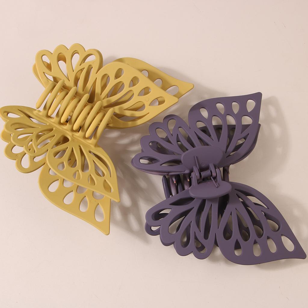 Double-layer Hollow Large Butterfly Clip Hairpin Net Celebrity Hairpin Jewelry Claw Clip Shark Clip