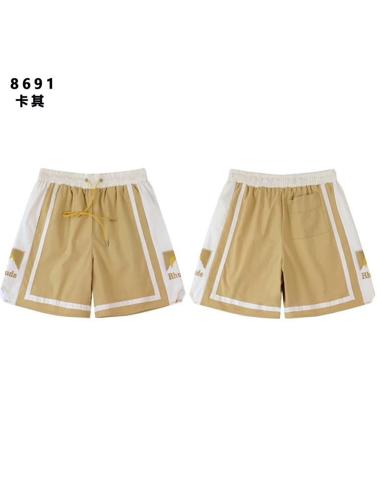 Amerikanische trendige Marke RHUDE 3M reflektierender Buchstabendruck lässige Sporthose Herren und Damen gleich Fünf-Punkt-Hose