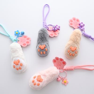 Neuer Süßer Weicher Plüsch Katzenpfote Schlüsselanhänger Anhänger Cartoon Stressabbau Plüsch Katzenpfote Rucksack Dekoration Anhänger Geburtstagsgeschenk