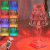 New RGB Multicolor Remote Control Dimming Diamond Crystal Table Light USB Rechargeable LED Atmosphere Light Touch Rose Light Christmas Gift