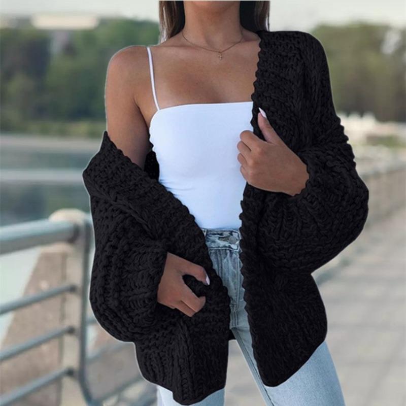 Suéter de Punto para Mujer de Manga Larga Holgado con Mangas Murciélago Ropa Exterior Casual