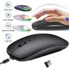 Wireless Mouse Bluetooth USB 2.4GHz Dual Modes Rechargeable RGB Ergonomic Silent Click For PC Computer iPad Laptop Cell Phone TV