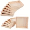 12/20pc Unfinished Wooden Craft Trays Square Multi-Purpose Display Platform DIY Painting Dyeing 3D Puzzles Art Projects Supplies