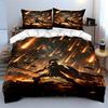 Warrior amidst fiery streaks. Bedding sets Duvet cover sets Duvet covers Pillowcases(1 * Duvet Cover 2 * Pillowcases, without duvet insert)