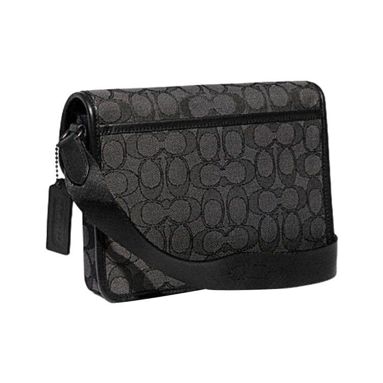 COACH League Coated Canvas With Refined Leather Shoulder Bag, Crossbody Bag Small Men's Black C8113-MI5