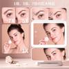 Beautifive Actress Makeup Mirror with Folding Magnifying Adjustable Tabletop 3 Color Brightness USB Storage Space Mirror Folding Mirror Mirror,