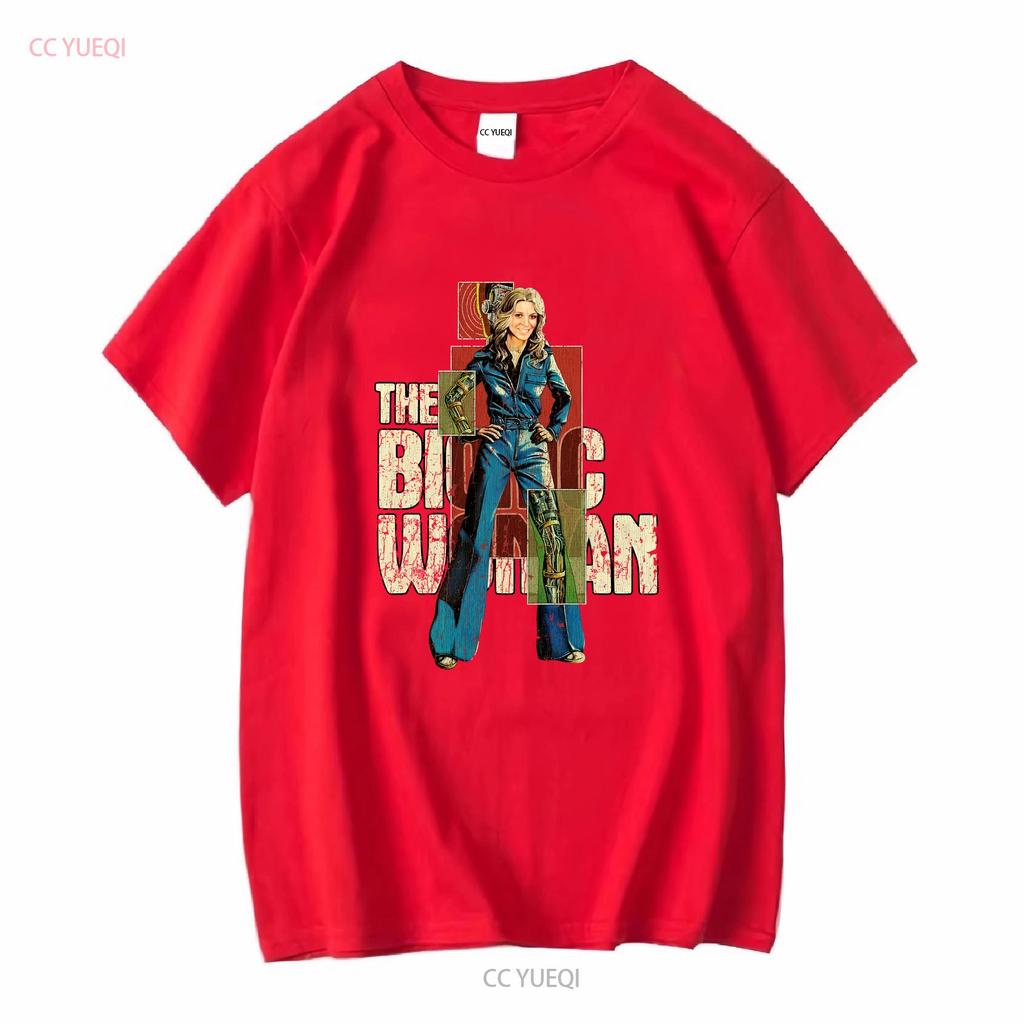 Movie Design T Shirt Jaime Sommers The Bionic Woman Steve Austin Lee Majors vintage Washed Versatile homme graphic Stylish