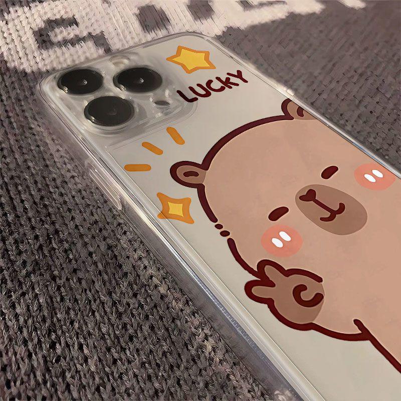 Glückliches Capybara Weltraumhülle für iPhone 17 Pro Max, iPhone Air 16, 15, 14, 13