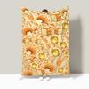 Food and Fruit Party digitalprinted polyester Bedroom velvet flannel cover blanket Fleece soft sofa cover blankets for beds