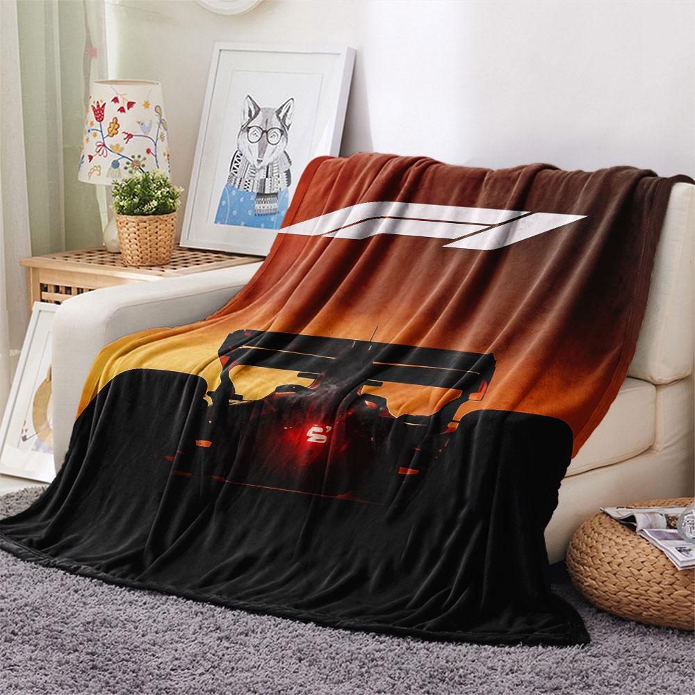 Racing car Printed Flannel Blanket, soft throw for bedroom sofa, washable, Christmas present, great gift.