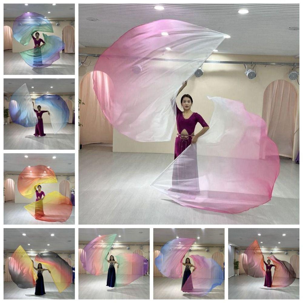 with Telescopic Sticks Belly Dance Accessories Props Scalable Rods Colorful Scarves Flag