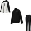 Minimalist Comfortable Color Block Loose Casual Sports Suit Unisex Suit Black Gray AWPF511-3
