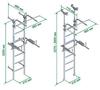 Teenager Plus wall-mounted gymnastics ladder - elite black
