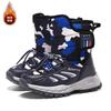 Winter new men's and women's high-top children's shoes export children's velvet warm waterproof and non-slip snow boots cotton shoes