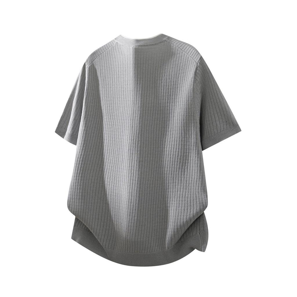 2026 Japanese Style Men's Short Sleeve Knit Top: Trendy, Versatile, Summer Essential