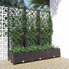 VidaXL Planter with Trellis Black 120x40x121.5 Cm PP