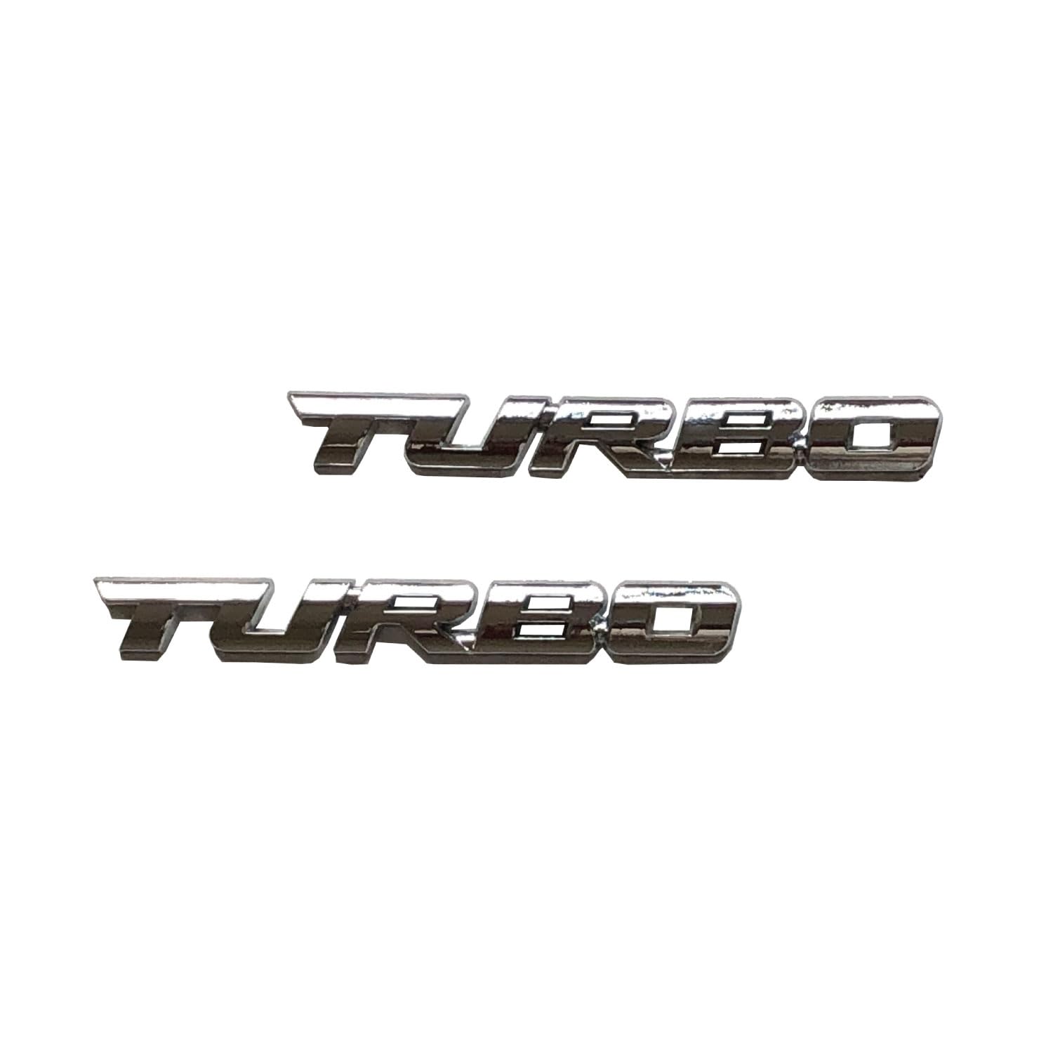 

Turbo Turbo Emblem (Set of 2) TURBO Sticker Turbo Car Car 3D Letter English 119mm×14mm×3mm серебряный