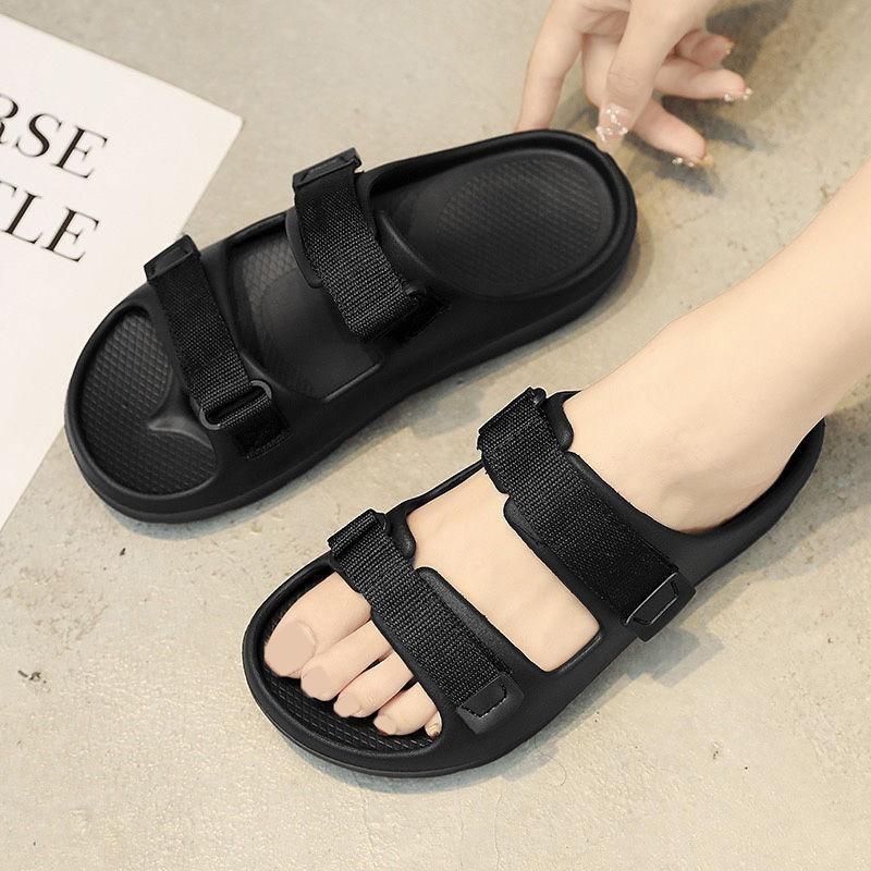 Large size slippers men's summer outer wear 2025 new eva deodorant and non-slip men's sense of stepping on shit thick bottom cool slippers tide