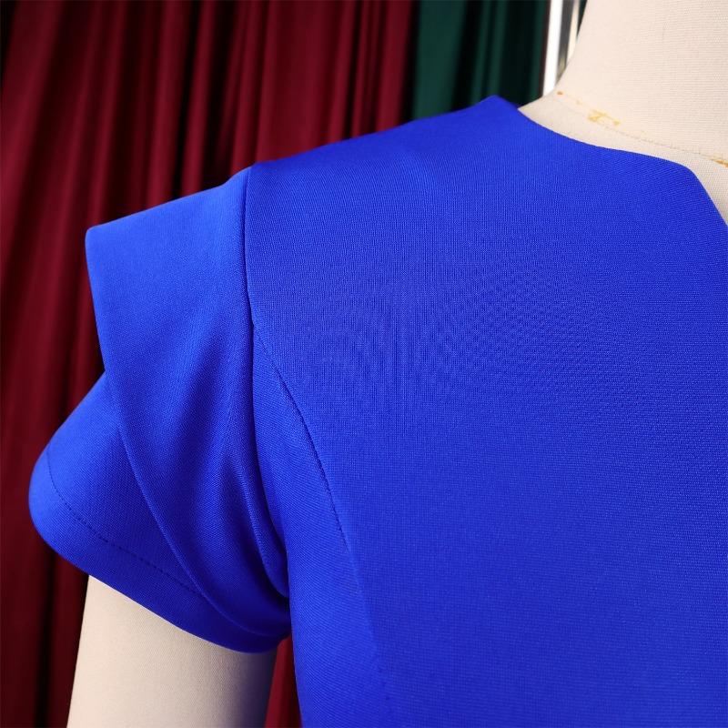 Plus Size High Waist Mid Length Big Hem Elegant A Line Women Summer Dress