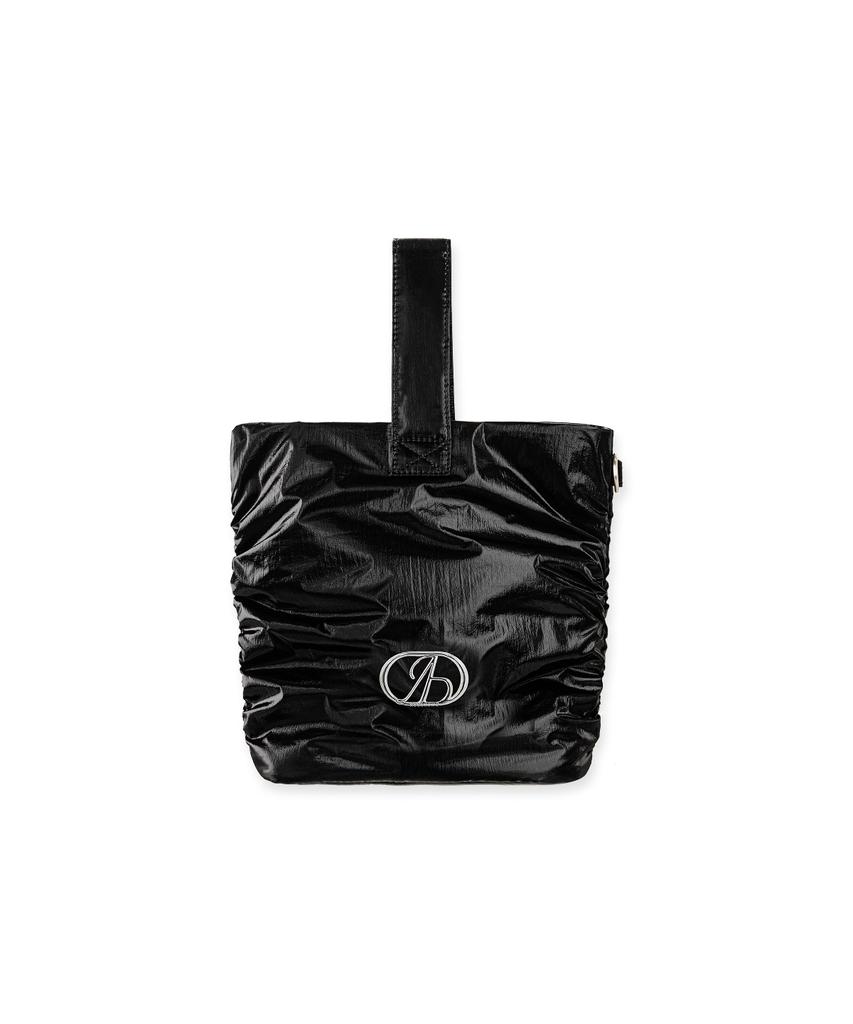Abeehums Glossy Oval Tote Bag Abh348-707 Black