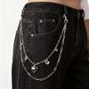 Unisex Metal Heart Pendant Pants Chain - Trendy Hip Hop Waist Accessory